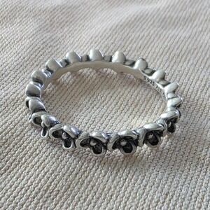 Pandora Wanda's Garden Floral Elegance Flower Silver Ring  Size 8 S925 ALE 58